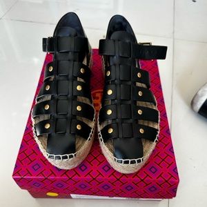 Tory Burch Fishman Flatform Espadrille Size 7